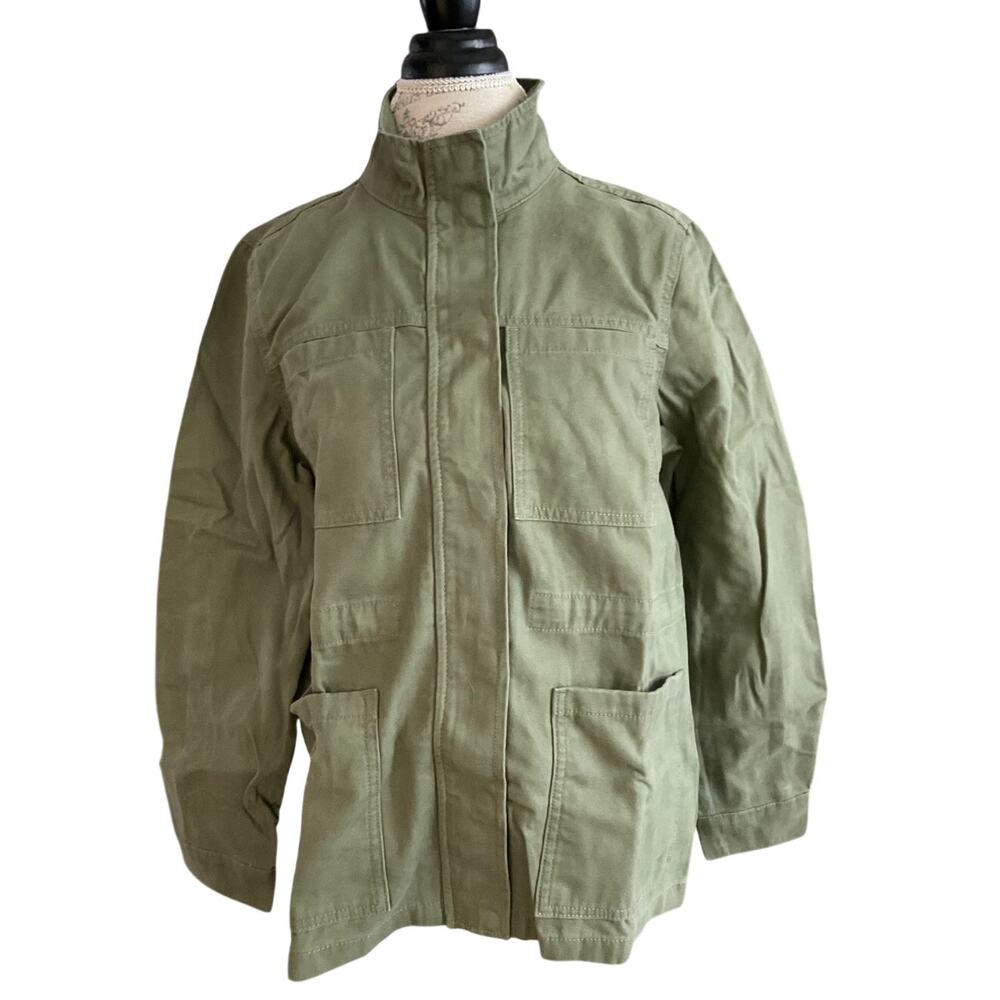 Vintage America Women's Canvas Anorak Olive Green Jacket Size Small NWT - Picture 2 of 10